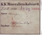 Etiketten zu Mennige (NHMW-MIN-Ax617)